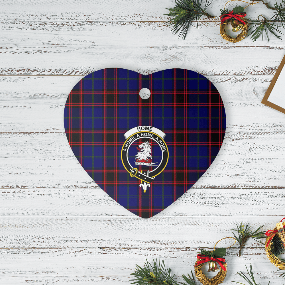 Clan Home Modern Tartan Crest Heart Ceramic Ornament JF36 Home Modern Tartan Tartan Christmas