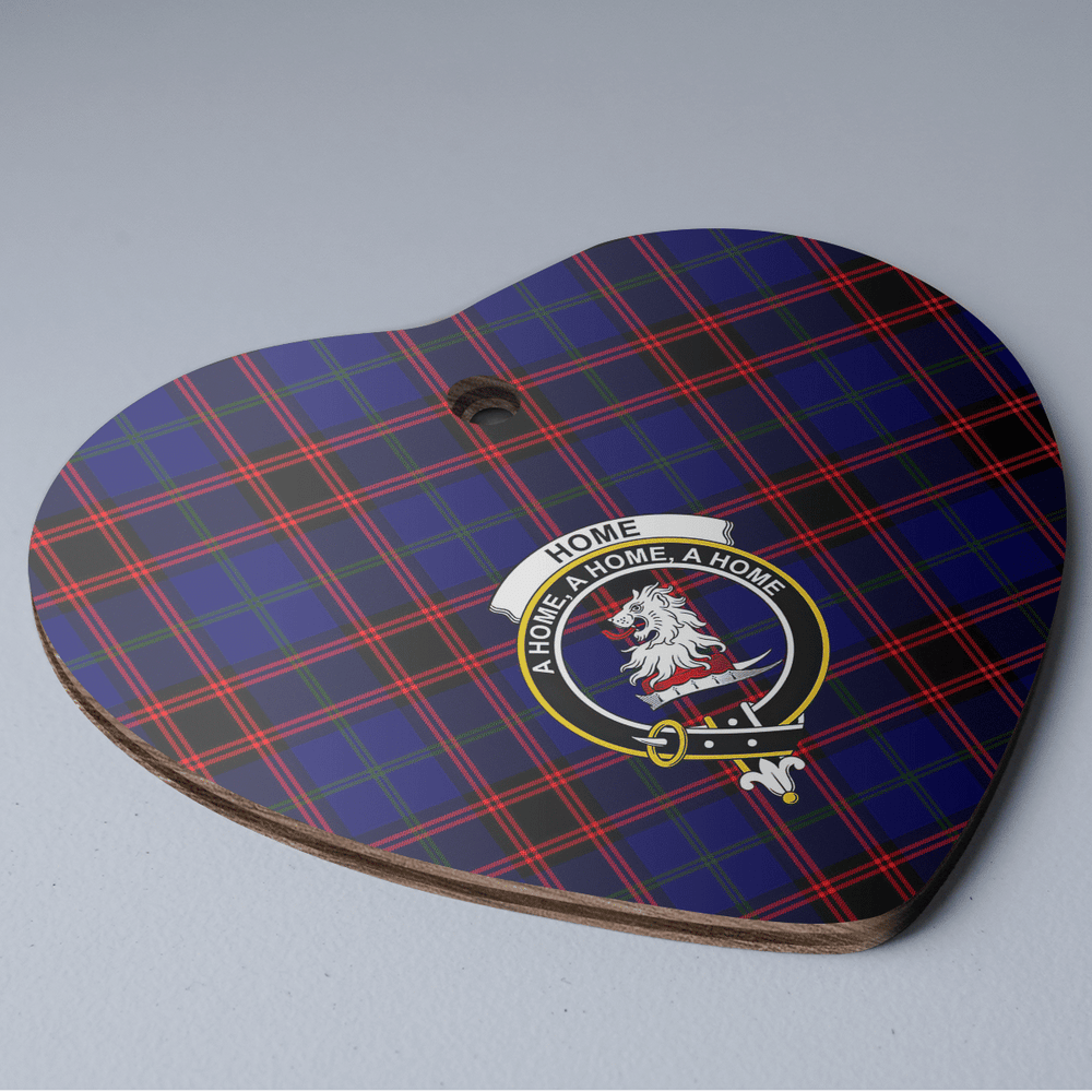 Clan Home Modern Tartan Crest Heart Ceramic Ornament JF36 Home Modern Tartan Tartan Christmas