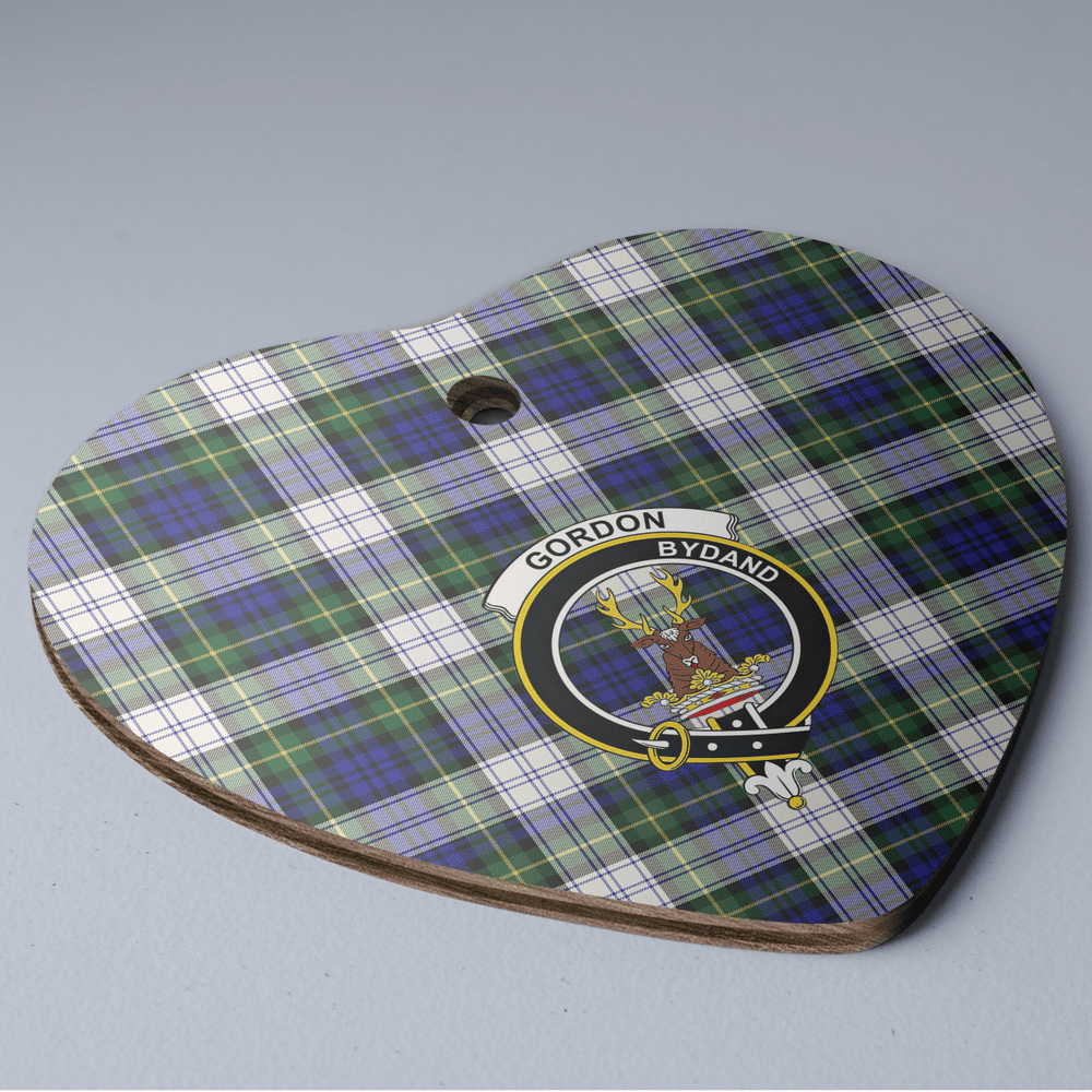 Clan Gordon Dress Modern Tartan Crest Heart Ceramic Ornament WT44 Gordon Dress Modern Tartan Tartan Christmas