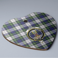Clan Gordon Dress Modern Tartan Crest Heart Ceramic Ornament WT44 Gordon Dress Modern Tartan Tartan Christmas