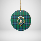 Clan Urquhart Ancient Tartan Crest Round Ceramic Ornament SN85 Urquhart Ancient Tartan Tartan Christmas