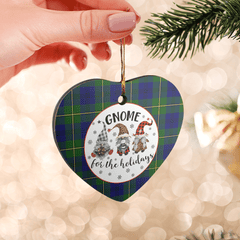 Clan Johnston Modern Tartan Tartan Crest Gnome Heart Ceramic Ornament MG15 Johnston Modern Tartan Tartan Christmas