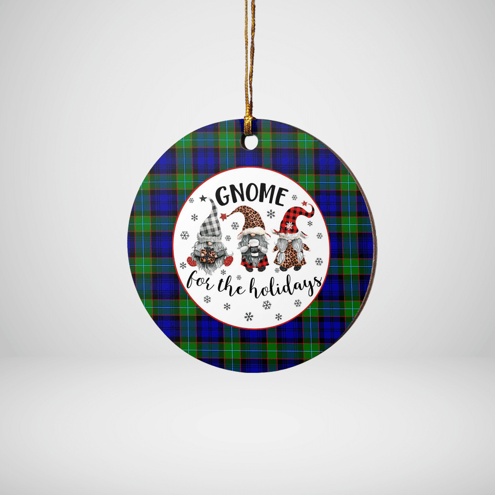 Clan Sempill Modern Tartan Tartan Crest Gnome Round Ceramic Ornament XS26 Sempill Modern Tartan Tartan Christmas
