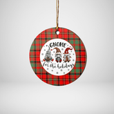 Clan Macnish Modern Tartan Tartan Crest Gnome Round Ceramic Ornament DJ22 Macnish Modern Tartan Tartan Christmas