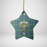 Clan Sinclair Hunting Ancient Tartan Crest Star Ceramic Ornament ET15 Sinclair Hunting Ancient Tartan Tartan Christmas