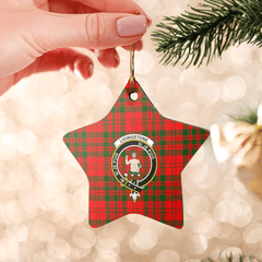Clan Livingstone Modern Tartan Crest Star Ceramic Ornament ZG89 Livingstone Modern Tartan Tartan Christmas