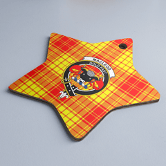 Clan MacMillan Tartan Crest Star Ceramic Ornament LG94 MacMillan Tartan Tartan Christmas