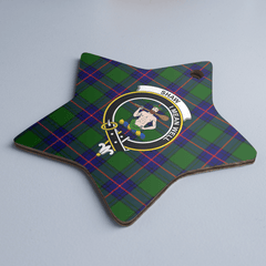 Clan Shaw Modern Tartan Crest Star Ceramic Ornament OE29 Shaw Modern Tartan Tartan Christmas