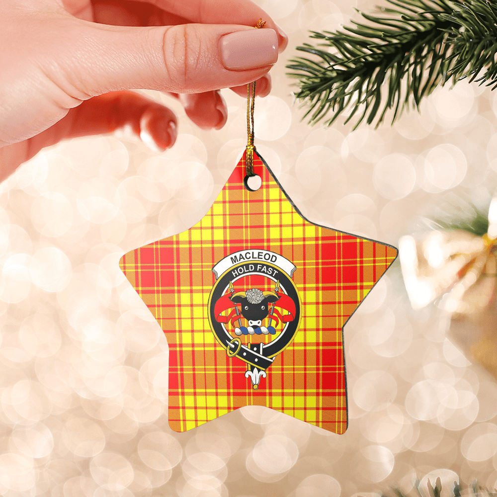 Clan MacMillan Tartan Crest Star Ceramic Ornament LG94 MacMillan Tartan Tartan Christmas
