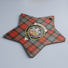 Clan MacLachlan Weathered Tartan Crest Star Ceramic Ornament DI78 MacLachlan Weathered Tartan Tartan Christmas