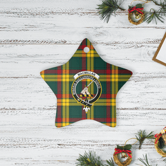 Clan MacMillan Old Modern Tartan Crest Star Ceramic Ornament MR44 MacMillan Old Modern Tartan Tartan Christmas