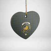 Clan Campbell Tartan Crest Heart Ceramic Ornament HA26 Campbell Tartan Tartan Christmas