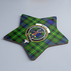 Clan Rollo Tartan Crest Star Ceramic Ornament CF86 Rollo Tartan Tartan Christmas