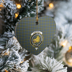 Clan Campbell Tartan Crest Heart Ceramic Ornament HA26 Campbell Tartan Tartan Christmas