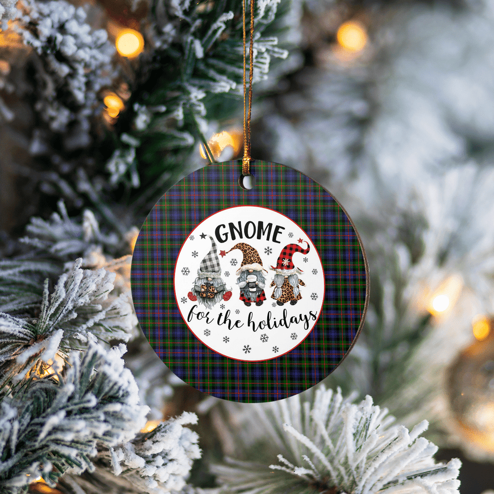 Clan Spalding Murray of Atholl Modern Tartan Tartan Crest Gnome Round Ceramic Ornament WK85 Spalding Murray of Atholl Modern Tartan Tartan Christmas