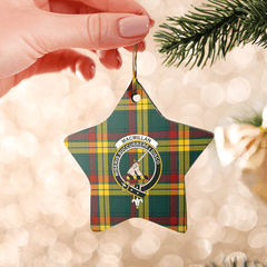 Clan MacMillan Old Modern Tartan Crest Star Ceramic Ornament MR44 MacMillan Old Modern Tartan Tartan Christmas