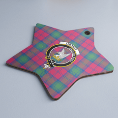 Clan Lindsay Ancient Tartan Crest Star Ceramic Ornament MX45 Lindsay Ancient Tartan Tartan Christmas