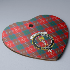 Clan Chisholm Ancient Tartan Crest Heart Ceramic Ornament SZ83 Chisholm Ancient Tartan Tartan Christmas