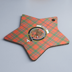 Clan Munro Ancient Tartan Crest Star Ceramic Ornament XW80 Munro Ancient Tartan Tartan Christmas