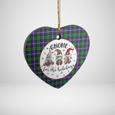 Clan Hunter Tartan Tartan Crest Gnome Heart Ceramic Ornament UZ26 Hunter Tartan Tartan Christmas