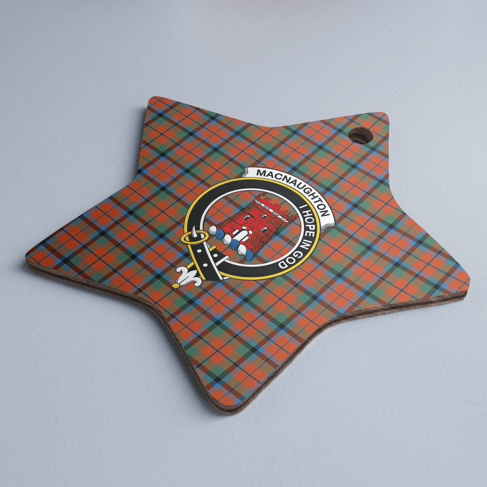 Clan MacNaughton Ancient Tartan Crest Star Ceramic Ornament GB65 MacNaughton Ancient Tartan Tartan Christmas
