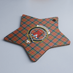 Clan MacNaughton Ancient Tartan Crest Star Ceramic Ornament GB65 MacNaughton Ancient Tartan Tartan Christmas