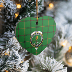 Clan Don (Tribe-of-Mar) Tartan Crest Heart Ceramic Ornament IF78 Don (Tribe-of-Mar) Tartan Tartan Christmas