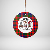 Clan Gow Modern Tartan Tartan Crest Gnome Round Ceramic Ornament CL34 Gow Modern Tartan Tartan Christmas