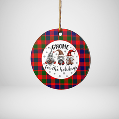 Clan Gow Modern Tartan Tartan Crest Gnome Round Ceramic Ornament CL34 Gow Modern Tartan Tartan Christmas