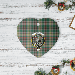 Clan Craig Ancient Tartan Crest Heart Ceramic Ornament LK56 Craig Ancient Tartan Tartan Christmas