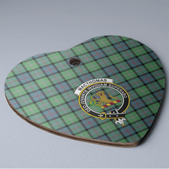 Clan MacThomas Ancient Tartan Crest Heart Ceramic Ornament LT83 MacThomas Ancient Tartan Tartan Christmas