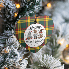 Clan MacMillan Old Modern Tartan Tartan Crest Gnome Heart Ceramic Ornament JT76 MacMillan Old Modern Tartan Tartan Christmas