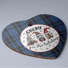 Clan Clark 2 Tartan Tartan Crest Gnome Heart Ceramic Ornament DY43 Clark 2 Tartan Tartan Christmas