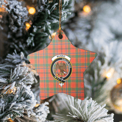 Clan Munro Ancient Tartan Crest Star Ceramic Ornament XW80 Munro Ancient Tartan Tartan Christmas