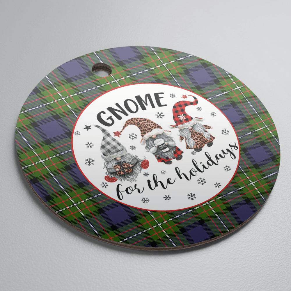 Clan Fergusson Modern Tartan Tartan Crest Gnome Round Ceramic Ornament YE21 Fergusson Modern Tartan Tartan Christmas