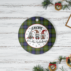 Clan Fergusson Modern Tartan Tartan Crest Gnome Round Ceramic Ornament YE21 Fergusson Modern Tartan Tartan Christmas