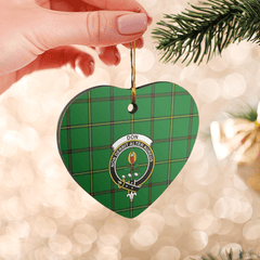Clan Don (Tribe-of-Mar) Tartan Crest Heart Ceramic Ornament IF78 Don (Tribe-of-Mar) Tartan Tartan Christmas
