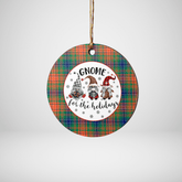Clan Wilson Ancient Tartan Tartan Crest Gnome Round Ceramic Ornament JG78 Wilson Ancient Tartan Tartan Christmas