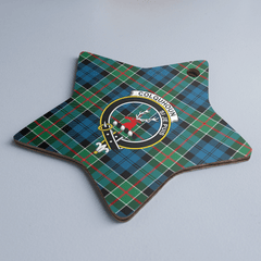 Clan Colquhoun Ancient Tartan Crest Star Ceramic Ornament GS28 Colquhoun Ancient Tartan Tartan Christmas