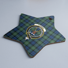 Clan Forbes Ancient Tartan Crest Star Ceramic Ornament LX32 Forbes Ancient Tartan Tartan Christmas