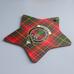 Clan Somerville Modern Tartan Crest Star Ceramic Ornament KT65 Somerville Modern Tartan Tartan Christmas