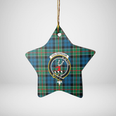Clan Colquhoun Ancient Tartan Crest Star Ceramic Ornament GS28 Colquhoun Ancient Tartan Tartan Christmas