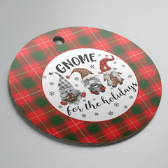 Clan MacFie Tartan Tartan Crest Gnome Round Ceramic Ornament XL87 MacFie Tartan Tartan Christmas