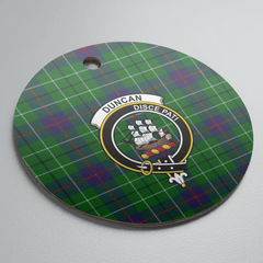 Clan Duncan Modern Tartan Crest Round Ceramic Ornament MZ98 Duncan Modern Tartan Tartan Christmas