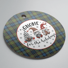 Clan MacLellan Ancient Tartan Tartan Crest Gnome Round Ceramic Ornament MY89 MacLellan Ancient Tartan Tartan Christmas