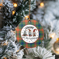 Clan Wilson Ancient Tartan Tartan Crest Gnome Round Ceramic Ornament JG78 Wilson Ancient Tartan Tartan Christmas