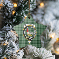 Clan MacDonald Lord of the Isles Hunting Tartan Crest Star Ceramic Ornament UT31 MacDonald Lord of the Isles Hunting Tartan Tartan Christmas