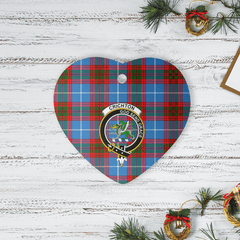 Clan Crichton District Tartan Crest Heart Ceramic Ornament OP50 Crichton District Tartan Tartan Christmas