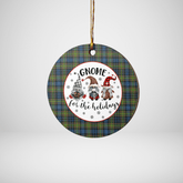 Clan MacLellan Ancient Tartan Tartan Crest Gnome Round Ceramic Ornament MY89 MacLellan Ancient Tartan Tartan Christmas
