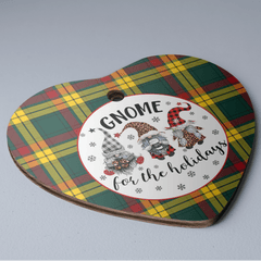 Clan MacMillan Old Modern Tartan Tartan Crest Gnome Heart Ceramic Ornament JT76 MacMillan Old Modern Tartan Tartan Christmas